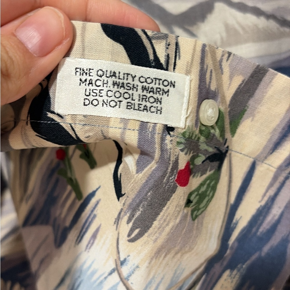 Vintage Neiman Marcus Cowboy Western Scenic Print Shirt - Picture 5 of 8